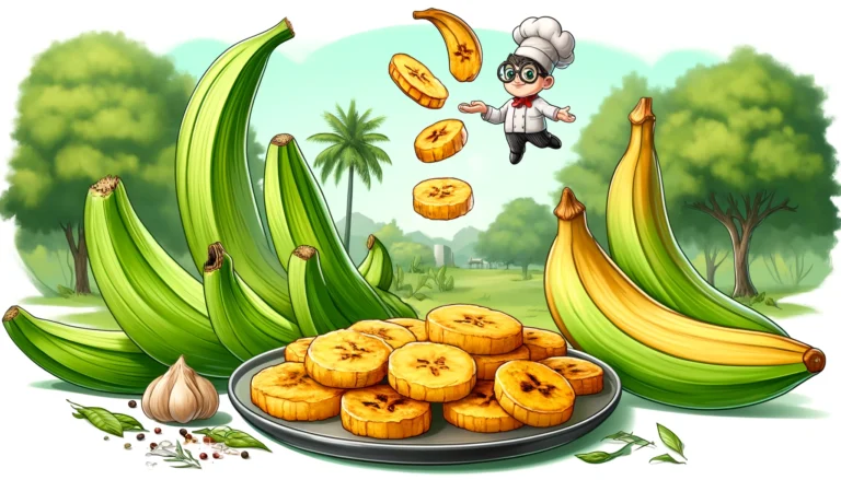 DALL·E 2024-06-08 13.08.40 - Create an image showing horn plantains and Hawaiian plantains in more detail
